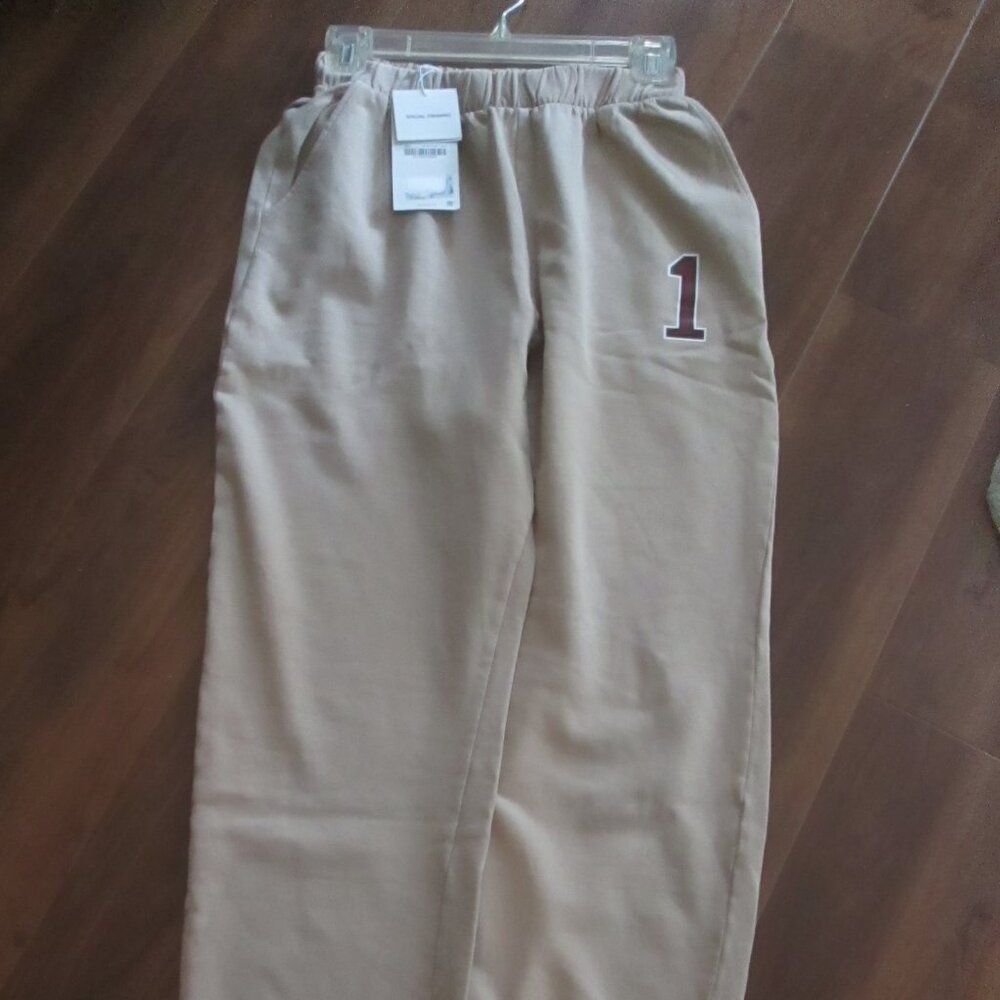 Zara Tan Jogging Trouser Pant Size Medium NWT